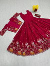 PC 548 Crep Silk Embroidery Work Gown Wholesale Clothing Suppliers In India